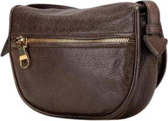 Loewe Pre-owned Cross Body Bags, female, Brown, Size: ONE SIZE Pre-owned Leather Shoulder Bag