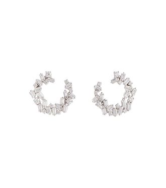 Suzanne Kalan Orecchini Fireworks in oro bianco 18kt con diamanti