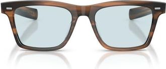 Oliver Peoples Maestro 51mm Pillow Sunglasses in Tuscany Tortoise /Sky Blue at Nordstrom
