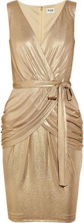 Temperley London Metallic Draped Mini Dress Size XS