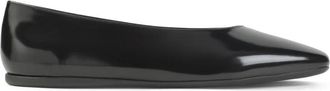 Prada Brushed Leather Ballerinas - Dames - Ballerinas - Zwart - 38 1/2 EU - Leer - Schoenen