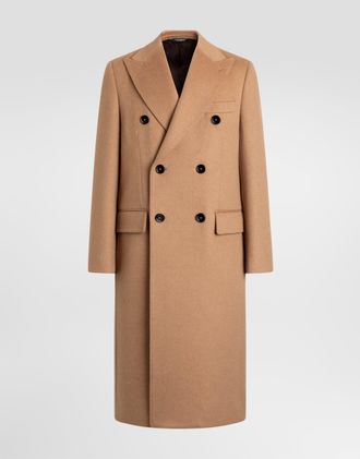 Dolce & Gabbana Double-breasted Camel Coat - Man Coats And Jackets Brown 44