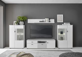 Inosign Wohnwand »Hudson, moderne Anbauwand, Wohnzimmer-Set, Komplettset« Set, 4 Stk. tlg