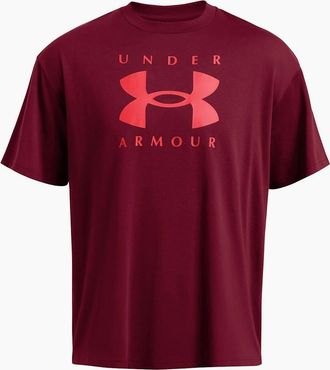 Under Armour Mens Heavyweight Branded Short Sleeve T-Shirt - Red - Size: 36