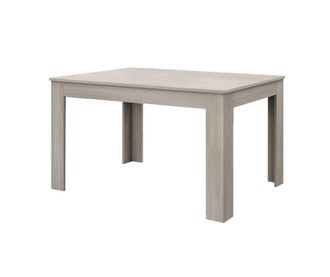 Konte Design Mesa de madera, acabado olmo perla, extensible 140×90 cm - 220×90 cm