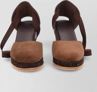 Castaner camila suede espadrille wedge round toe