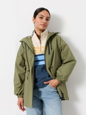 Fat Face FatFace Eden Khaki Green Regular Shower Resistant Raincoat