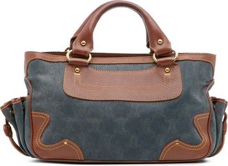 Celine Pre-owned Celine Macadam Denim Boogie Handbag SASO/16