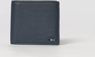 HUGO BOSS Grained Faux Leather Horizontal Wallet with Coin Pocket