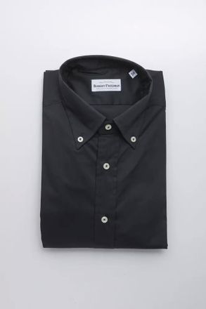 Robert Friedman Black Cotton Men Mens Shirt