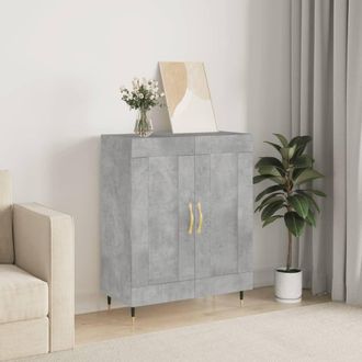 vidaXL Vidaxl - Aparador De Madera De Ingenier&iacute;a Gris Hormig&oacute;n 69,5x34x90 Cm