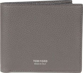 Tom Ford T Line Classic Textured Calf Leather Bi-Fold Wallet