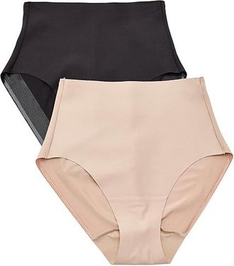 Naomi & Nicole Light Shaping 2 Pack Brief Womens Jumpsuit & Rompers One Piece Black/Beige : 2XL, Elastane/Nylon