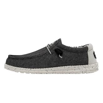 Hey Dude Mens Wally Stretch Shoe In Opal Black