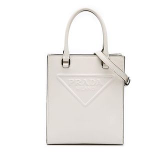 Prada Pre-owned Prada Mini Soft Calf Logo Drill Satchel Unisex 3EMHJVDE3FORNJK8