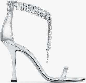 Jimmy Choo London Womens Verity Sandal In Metallic Silver