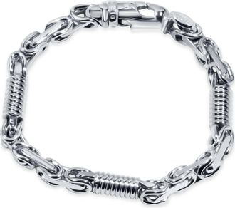 Pompeii3 Mens Designer Byzantine Link 14k Gold (60gram) or Platinum (98gram) 7mm Bracelet 8.75