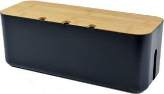 OEM Caja Organizadora De Cables. Oculta Y Disimula Regletas Y Cables El&eacute;ctricos Para Televisores, Ordenadores Y Escritorios (grande, Negro)