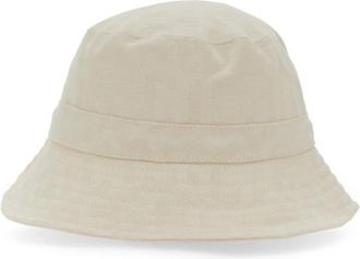 GCDS White Monogram Logo Bucket Hat