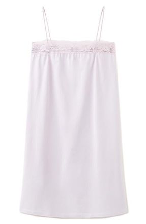 Mango Lace Trim Cotton Nightgown in Lilac at Nordstrom, Size Medium