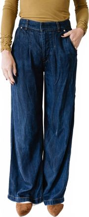 Hudson James High Rise Wide Leg Jeans In Blue