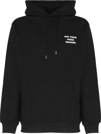 Dr&ocirc;le de Monsieur Le Hoodie Slogan - Heren - Hoodies - Zwart - 2XL - Katoen - Hoodies & sweatvesten
