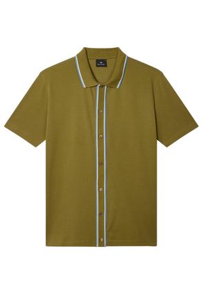 Paul Smith PS REGULAR FIT BUTTON UP POLO Size: XXL, colour: GREEN