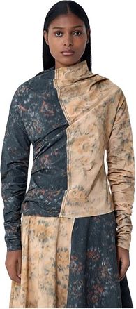 Ganni Top met rimpels - Dames - Longsleeves - Veelkleurig - XS - Tops