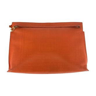 Loewe Orange Leather Clutch Bag (Pre-Owned)