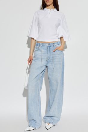 Alexander Wang Polo With Logo, Womens, White