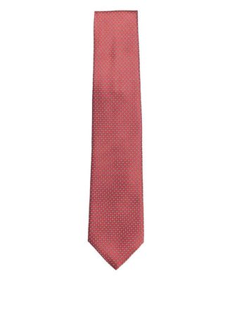STUDIO NICHOLSON patterned tie - men - Silk - One Size - Red