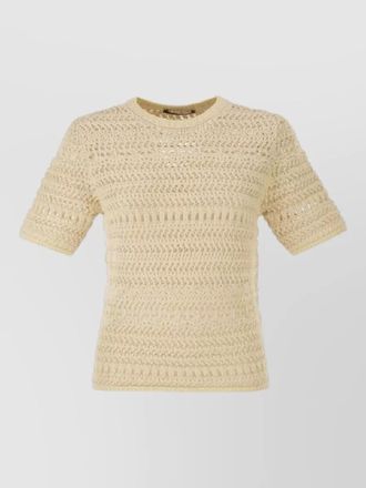 Fabiana Filippi crochet knitwear top round neck short sleeves