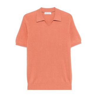 Brunello Cucinelli V-neck Ribbed T-shirt