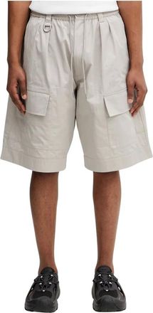 Yohji Yamamoto Wijde Pijpen Shorts - Heren - Korte broeken - Grijs - Maat: XL Katoen