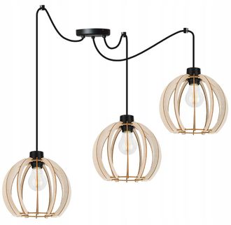 OEM L&aacute;mpara De Techo Colgante Led Moderna De Madera
