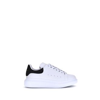 Alexander McQueen Sneakers, female, White, 2 1/2 UK, Leather Trainers with Platform Sole