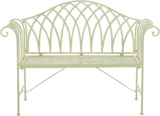Beliani Banco de jard&iacute;n 130 cm metal verde claro