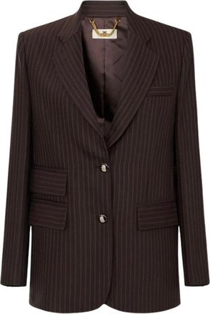 Elisabetta Franchi Blazer - Dames - Blazers - Bruin - M - Wol - Jassen