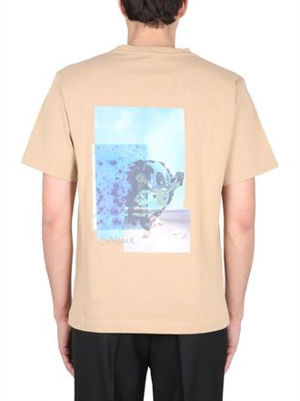 Sunflower Embroidery Logo T-Shirt - Brown
