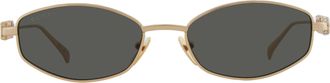 Gucci Grey Oval Ladies Sunglasses GG1802S 001 55