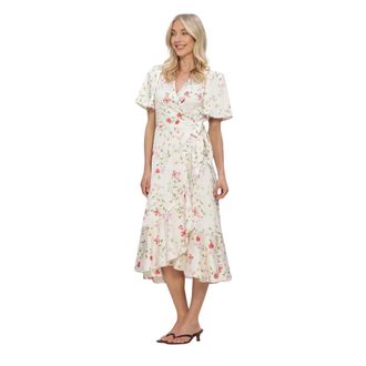Y.A.S Yasthea 2/4 Midi Wikkeljurk - Dames - Wikkelkleedje - Veelkleurig - M - Polyester - Kleedjes