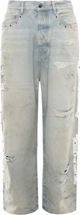 Amiri Straight Jeans - Heren - Regular Fit Jeans - Blauw - W32 - Katoen - Jeans
