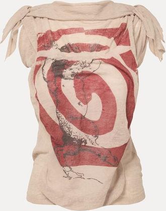 Vivienne Westwood Crinkled Vest Linen Cotton Blend Sand S/m Unisex