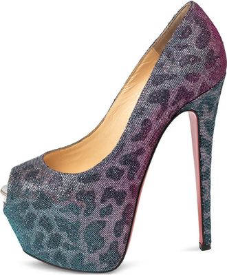 Christian Louboutin Pumps con stampa 155mm - Blu