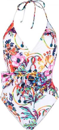 Moschino Badmode, Dames, Wit, L, Bloemenprint Badpak