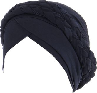 Generic Wrap Hat Cover Head Braid Turban Headwear Ethnic Pre-Tied Cap Hair Caps Water Proof Baseball Cap Men (Navy, One Size)