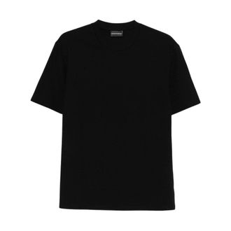 Emporio Armani Jacquard Logo T-shirt met ronde hals - Heren - T-shirts - Zwart - 2XL - Tops
