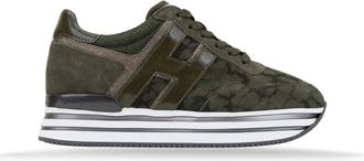 Hogan Su&egrave;de Veterschoenen voor Dames - Dames - Sneakers - Groen - 34 1/2 EU - Su&egrave;de - Schoenen