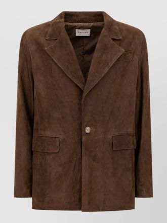 Mars&eacute;m suede single breasted coat