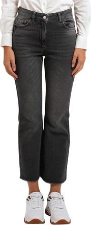 Pennyblack Mini-flared Jeans - Dames - Cropped Jeans - Grijs - M - Katoen - Jeans